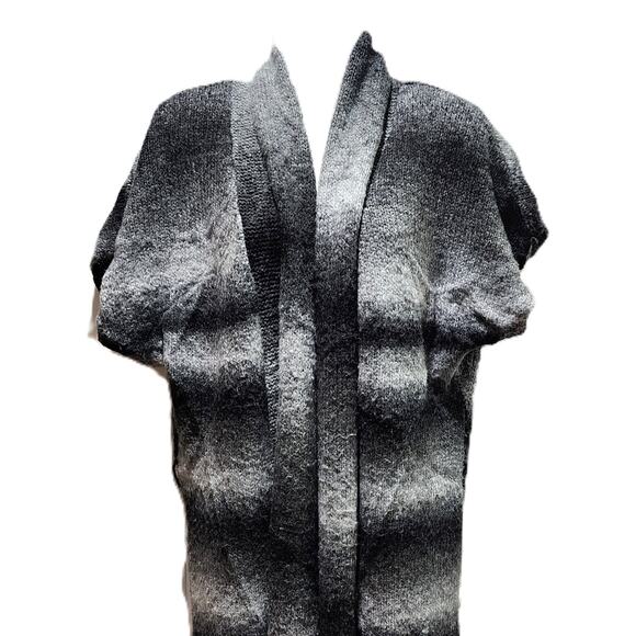 Romeo & Juliet Couture Ombre Stripe Long Open Knit Cardigan M - Picture 9 of 9